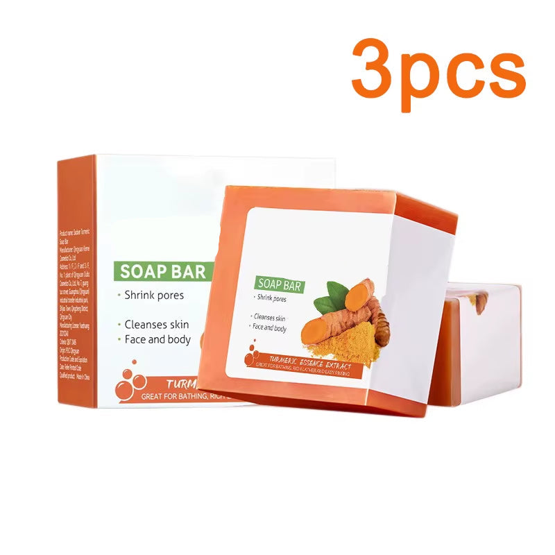Hand Made Turmeric Soap Body Cleaning Lightening Dark Underarm Leg Body Cleansers Brightening Face Soap Tender Skin Care Beauty