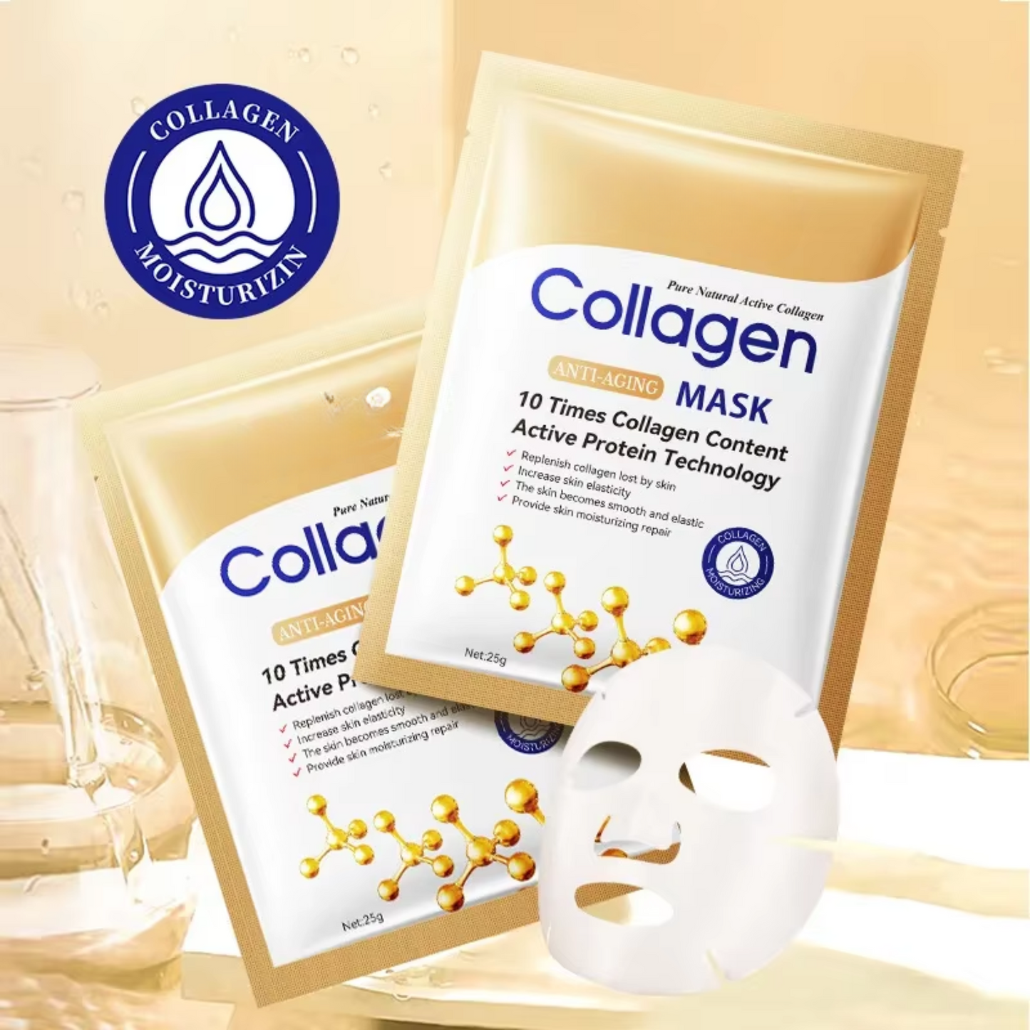 Anti-Wrinkle Collagen Face Mask Pack