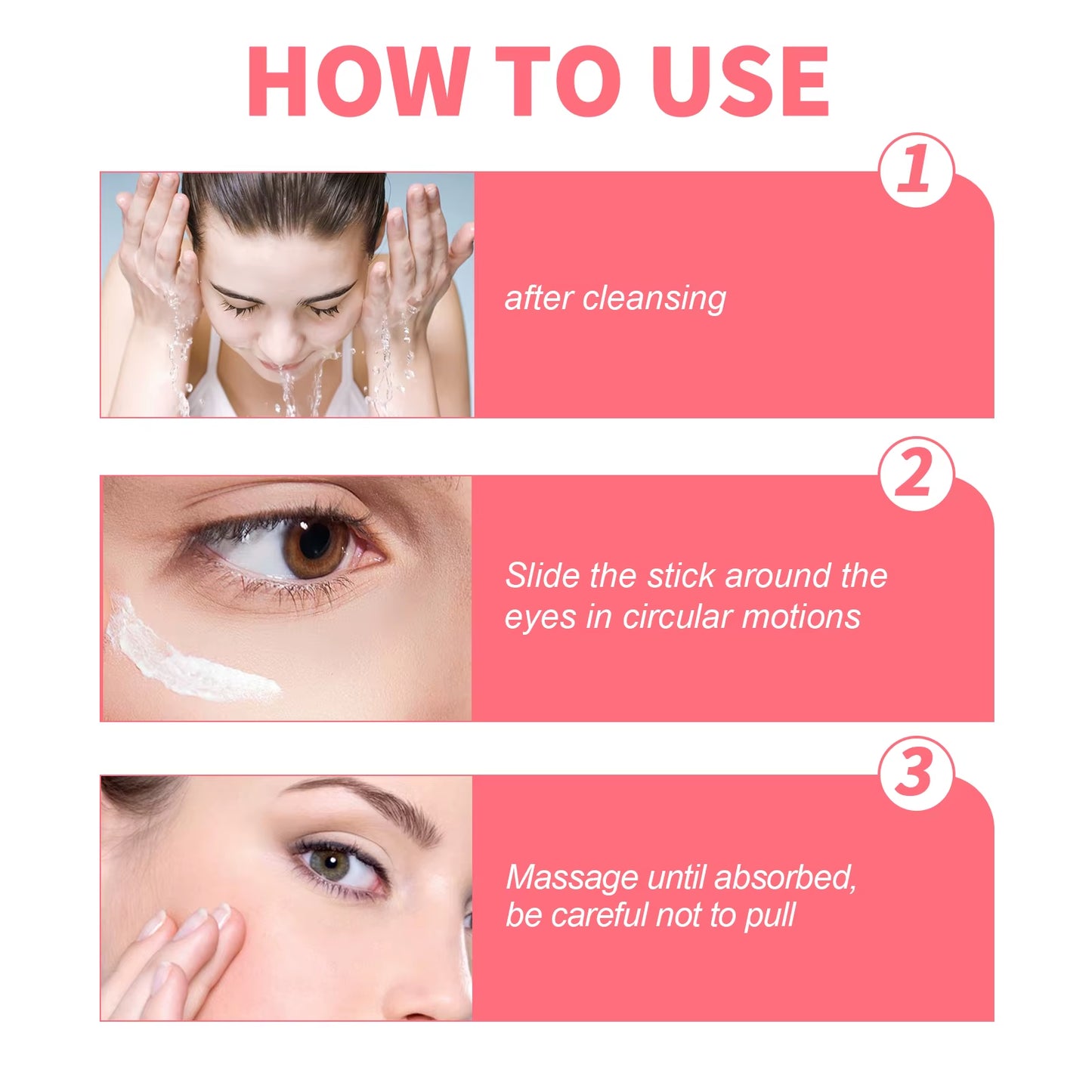 Retinol Eye Cream Circles Lifting Firming Skin Instant Wrinkle Remover Lightening Dark Eye Repair Serum Stick for Women Eye Care