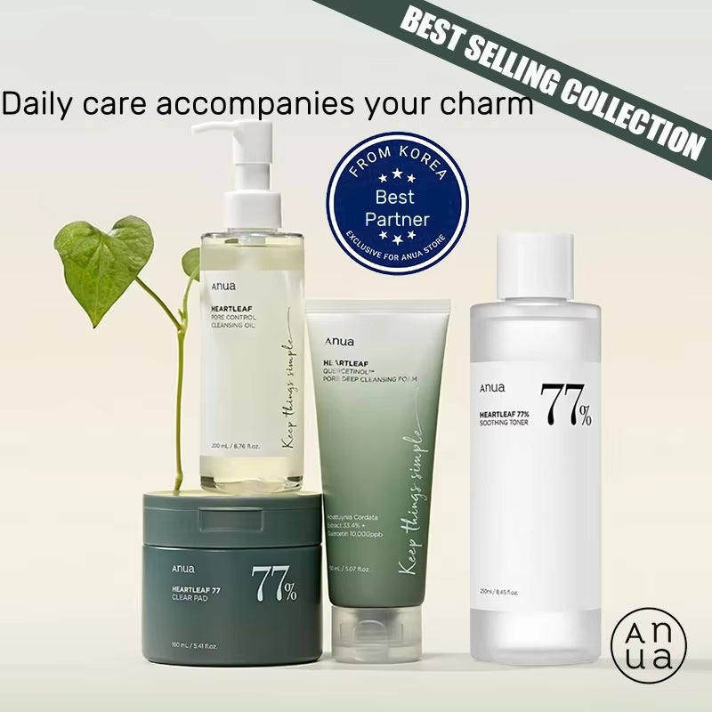 Anua Heartleaf 77% Soothing Toner Clear Pad Pore Control Cleansing Oil 77 Pore Deep Cleansing Foam Korea Skin Care Face Cleanser
