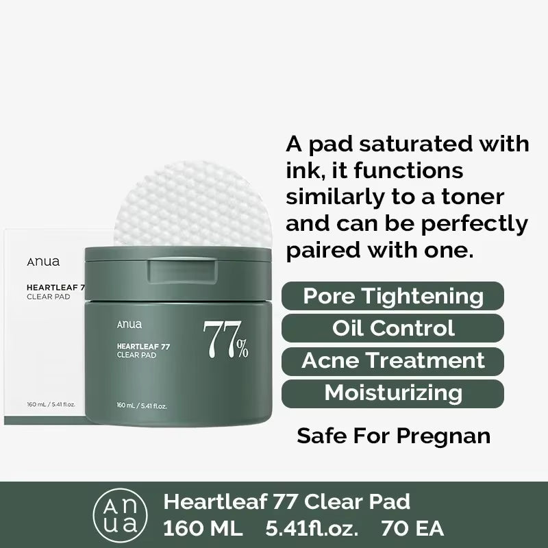 Anua Heartleaf 77% Soothing Toner Clear Pad Pore Control Cleansing Oil 77 Pore Deep Cleansing Foam Korea Skin Care Face Cleanser