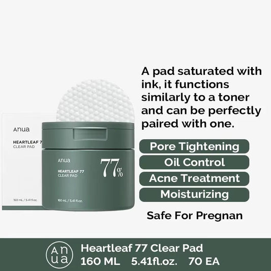 Anua Heartleaf 77% Soothing Toner Clear Pad Pore Control Cleansing Oil 77 Pore Deep Cleansing Foam Korea Skin Care Face Cleanser