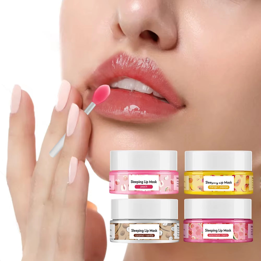 Mango Lip Sleep Mask Night Sleeping Maintenance Moisturizing Fade Lip Lines Nourishing Lip Balm Skin Care Beauty Health