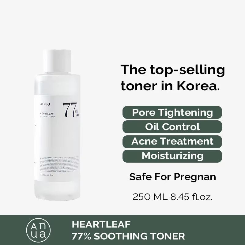 Anua Heartleaf 77% Soothing Toner Clear Pad Pore Control Cleansing Oil 77 Pore Deep Cleansing Foam Korea Skin Care Face Cleanser