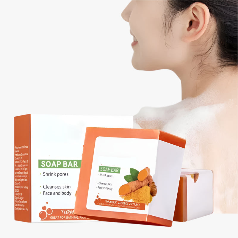 Hand Made Turmeric Soap Body Cleaning Lightening Dark Underarm Leg Body Cleansers Brightening Face Soap Tender Skin Care Beauty