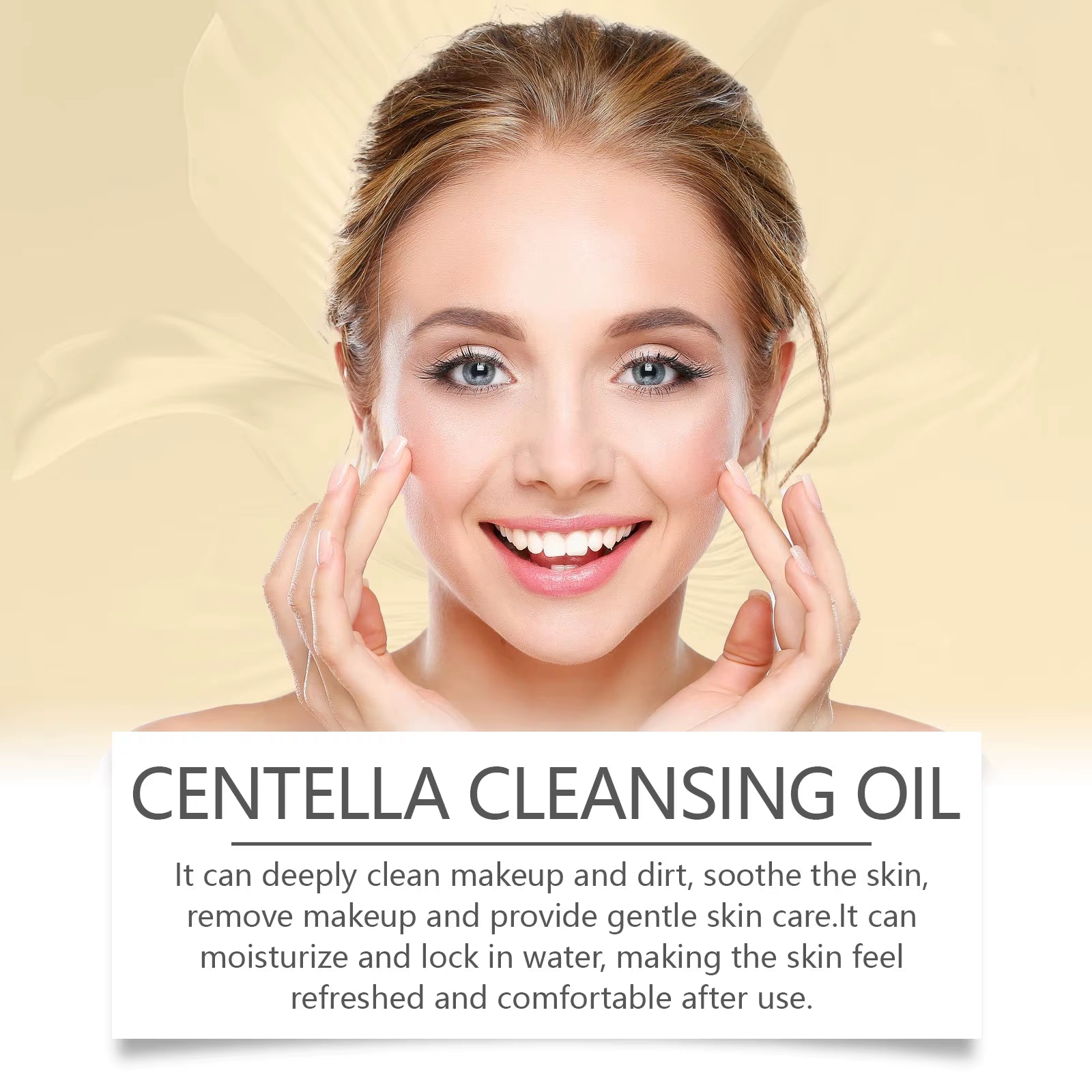 Centella Asiatica Extract Vitamin E Cleansing Remover Oil Facial Makeup Remover Moisturizing Face Refresher Cleaning Oil